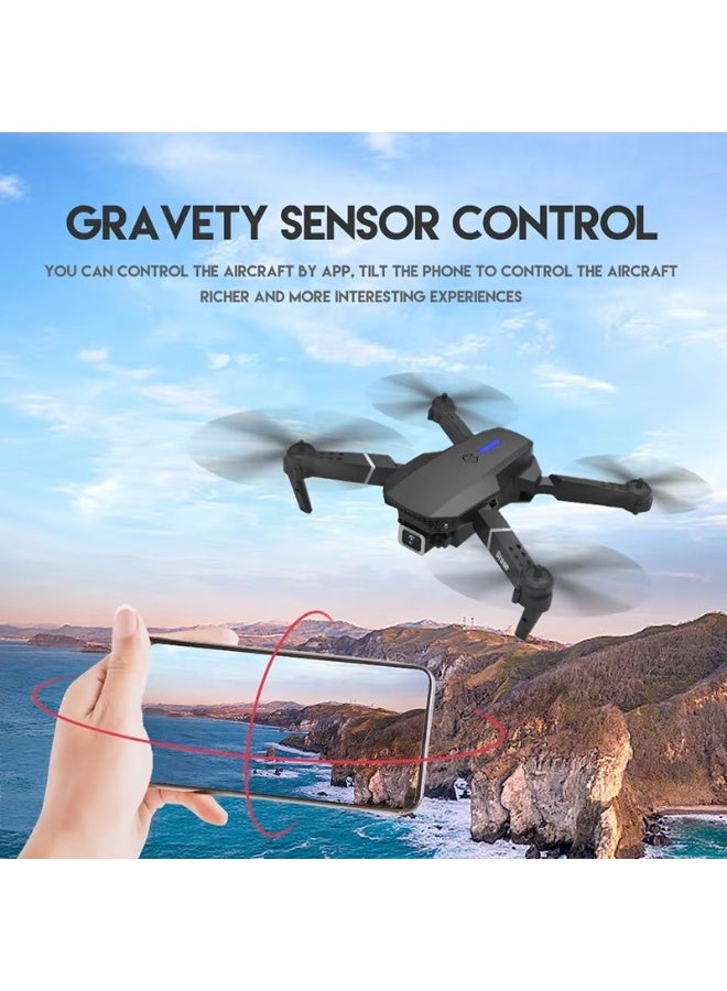 Foldable Drone with Camera – A quadcopter equipped with a dual 4K camera featuring gesture selfie capture, 3D stunt flips, waypoint flight mode, and altitude hold function – an ideal gift for kids and beginners. - Image 4